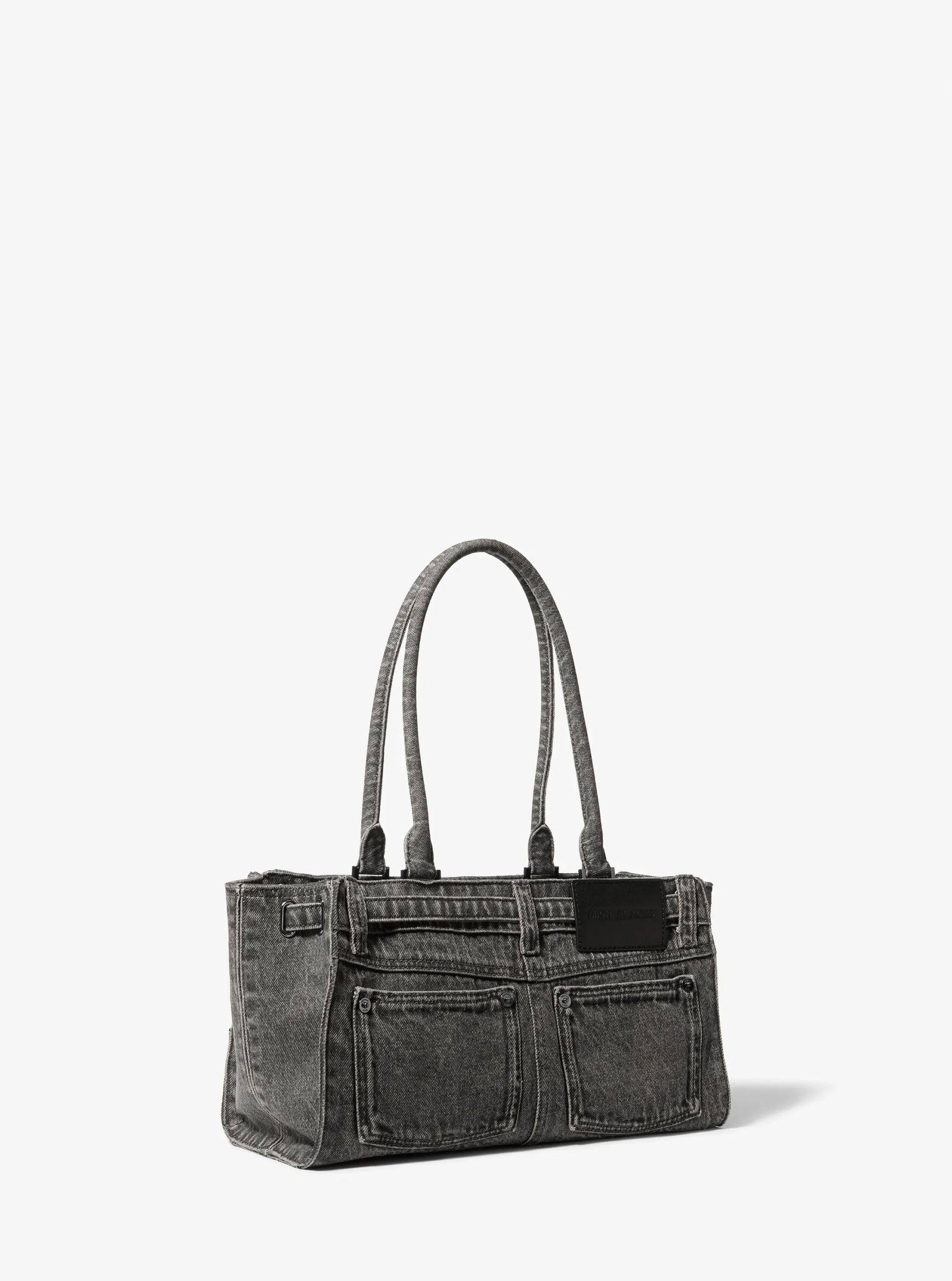 Michael Kors Hamilton Small Washed Denim Satchel - Preorder - Image 6