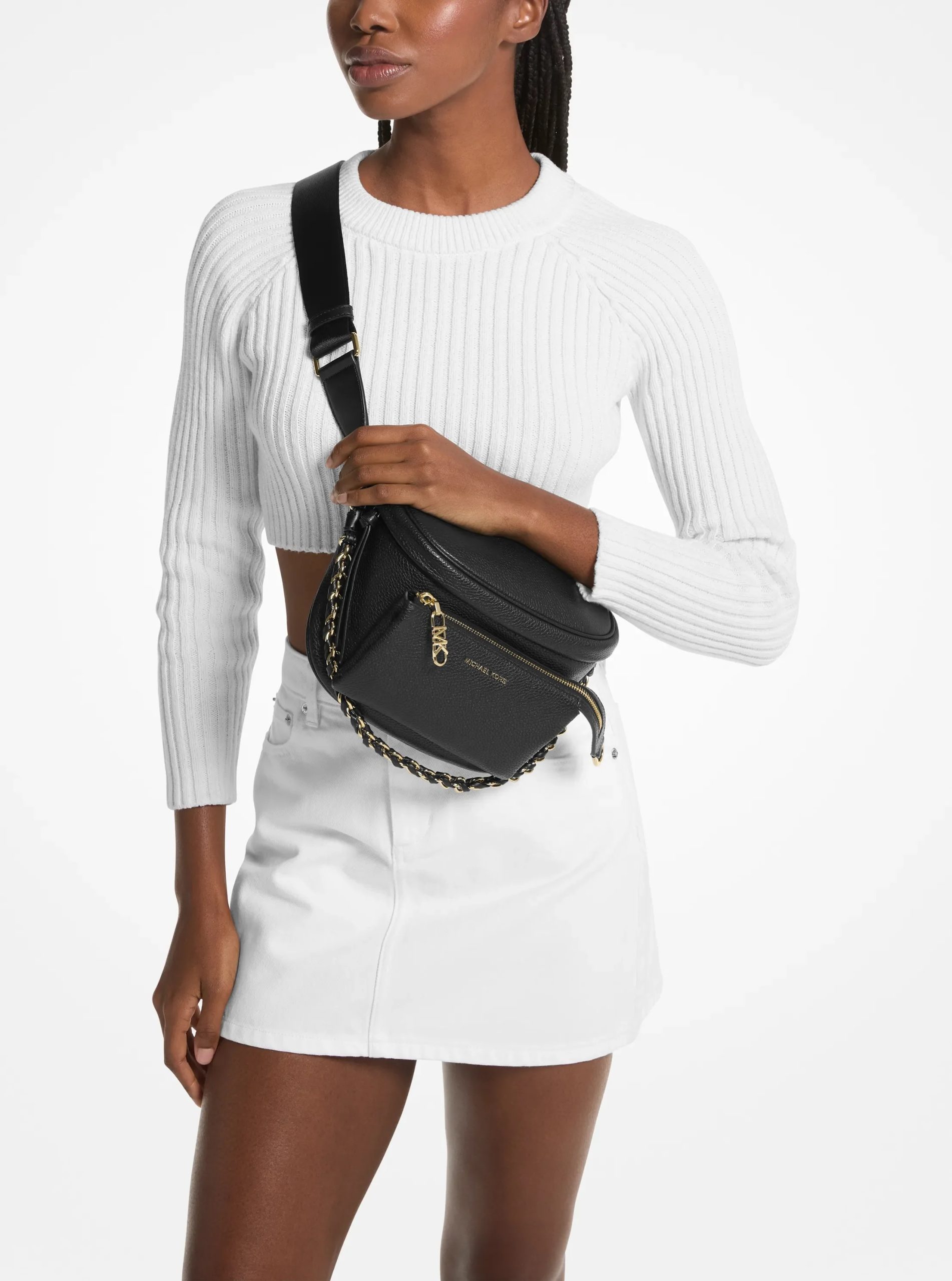 Michael Kors Slater Medium Pebbled Leather Sling Pack - Preorder