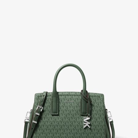 Michael Kors Laila Small Signature Logo Satchel - Preorder — Moss