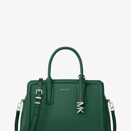Michael Kors Laila Medium Leather Satchel - Preorder — Moss