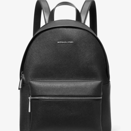 Michael Kors Sally Medium 2-in-1 Saffiano Leather Backpack - Preorder — Black
