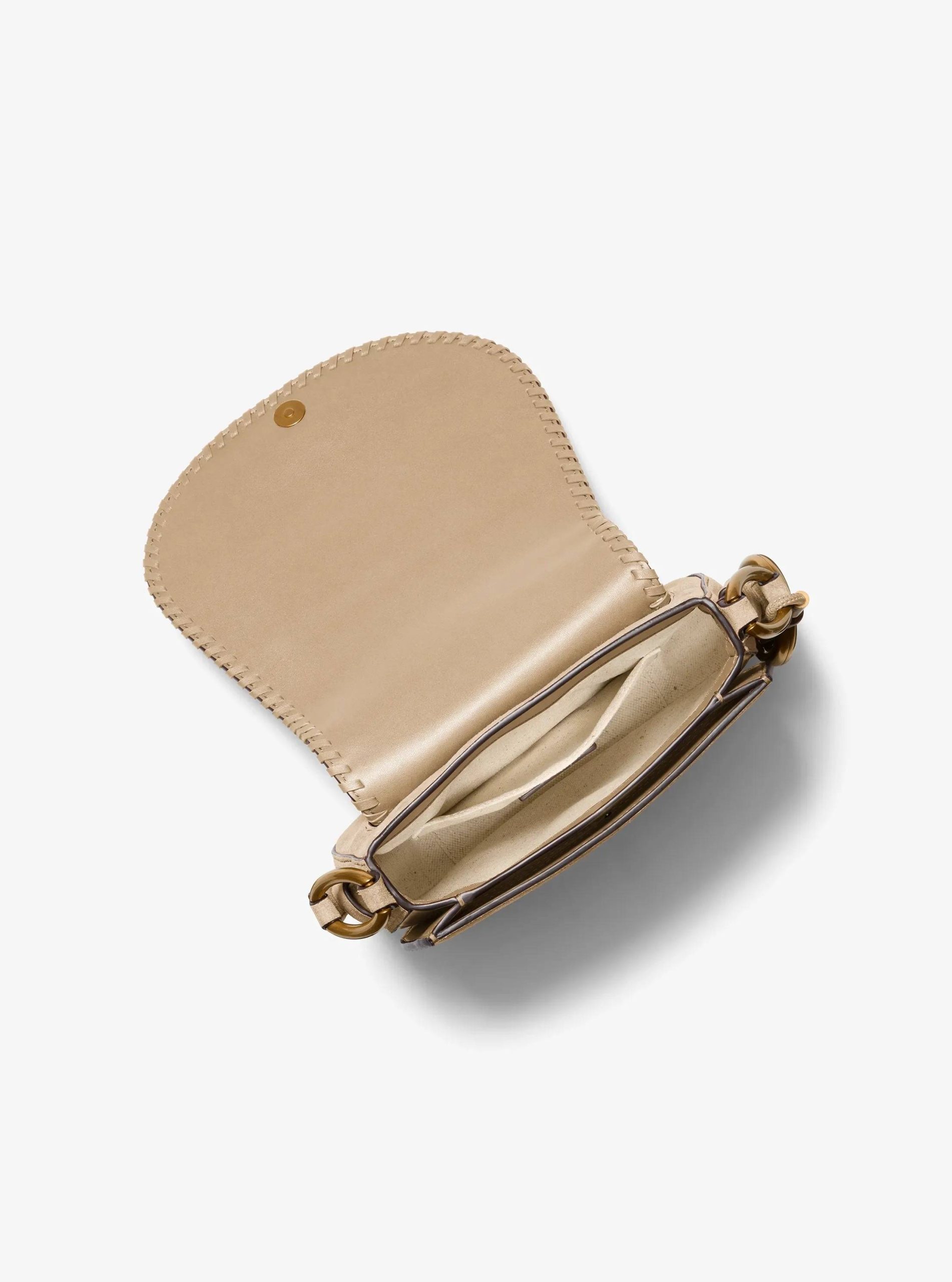 Michael Kors Josie Medium Whipstitched Suede Saddle Bag - Preorder
