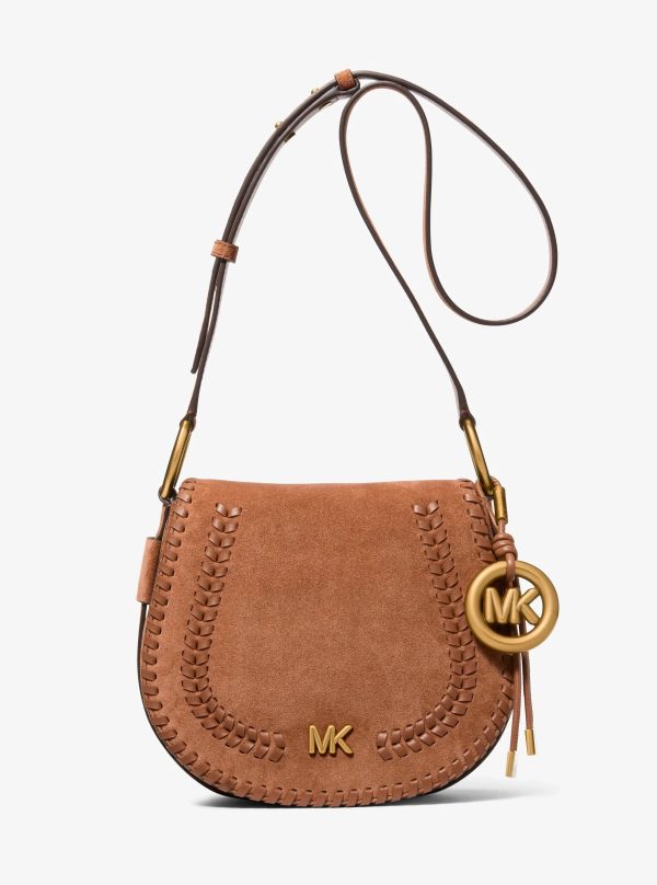 Michael Kors Josie Medium Whipstitched Suede Saddle Bag - Preorder