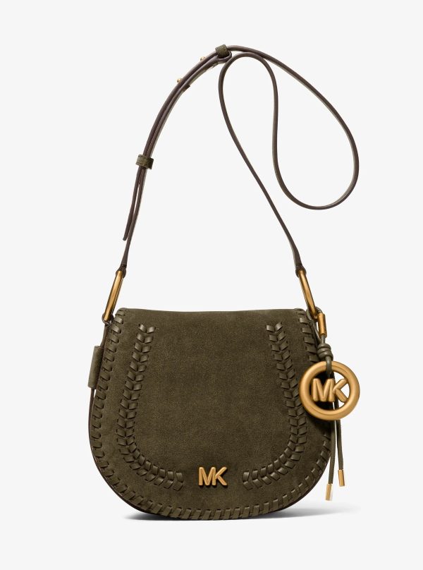 Michael Kors Josie Medium Whipstitched Suede Saddle Bag - Preorder