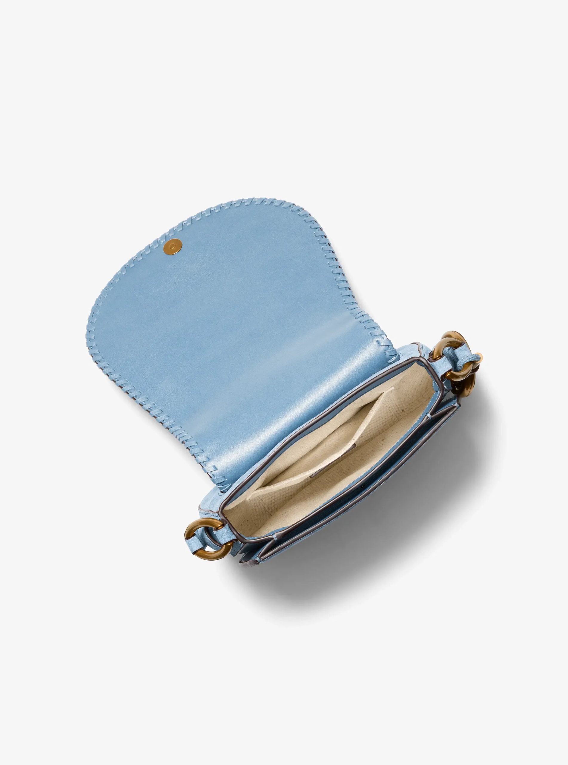 Michael Kors Josie Medium Whipstitched Suede Saddle Bag - Preorder
