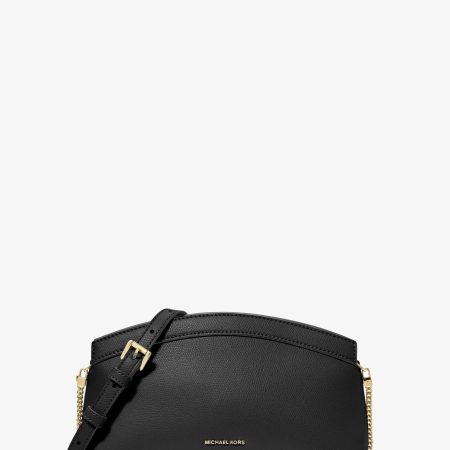 Michael Kors Athena Small Leather Convertible Clutch - Preorder — Black