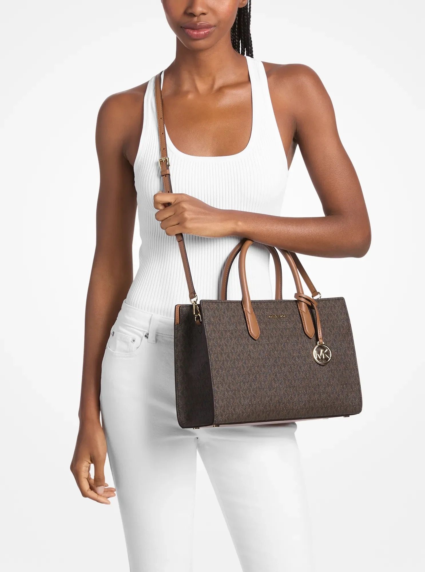 Michael Kors Scarlett Medium Signature Logo Satchel - Preorder