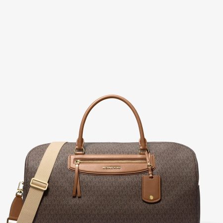 Michael Kors Jet Set Travel Extra-Large Signature Logo Weekender Bag - Preorder — Brn Acorn