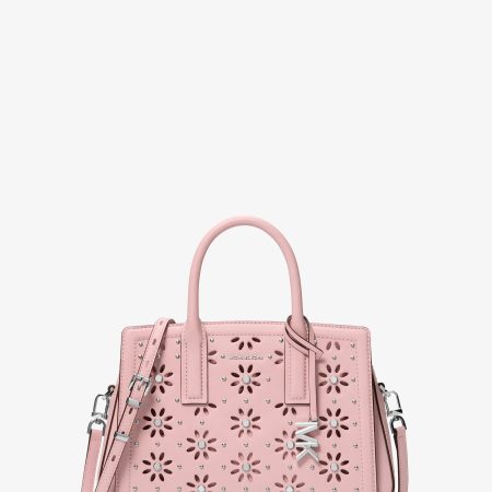 Michael Kors Laila Small Embellished Laser Cut Leather Satchel - Preorder — Smokey Rose