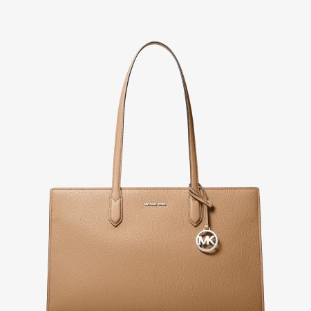 Michael Kors Scarlett Medium Textured Tote Bag - Preorder — Peanut