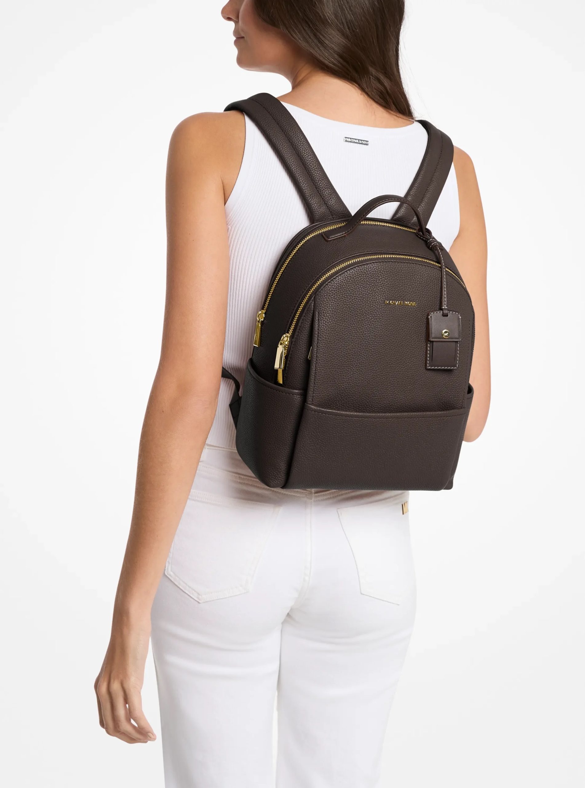 Michael Kors Sable Medium Pebbled Leather Backpack - Preorder