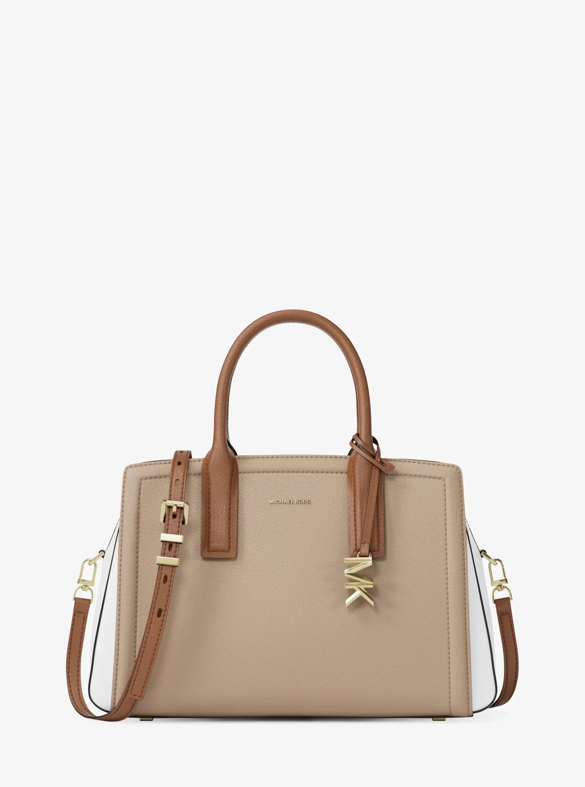 Michael Kors Laila Medium Color-Block Pebbled Leather Satchel - Preorder