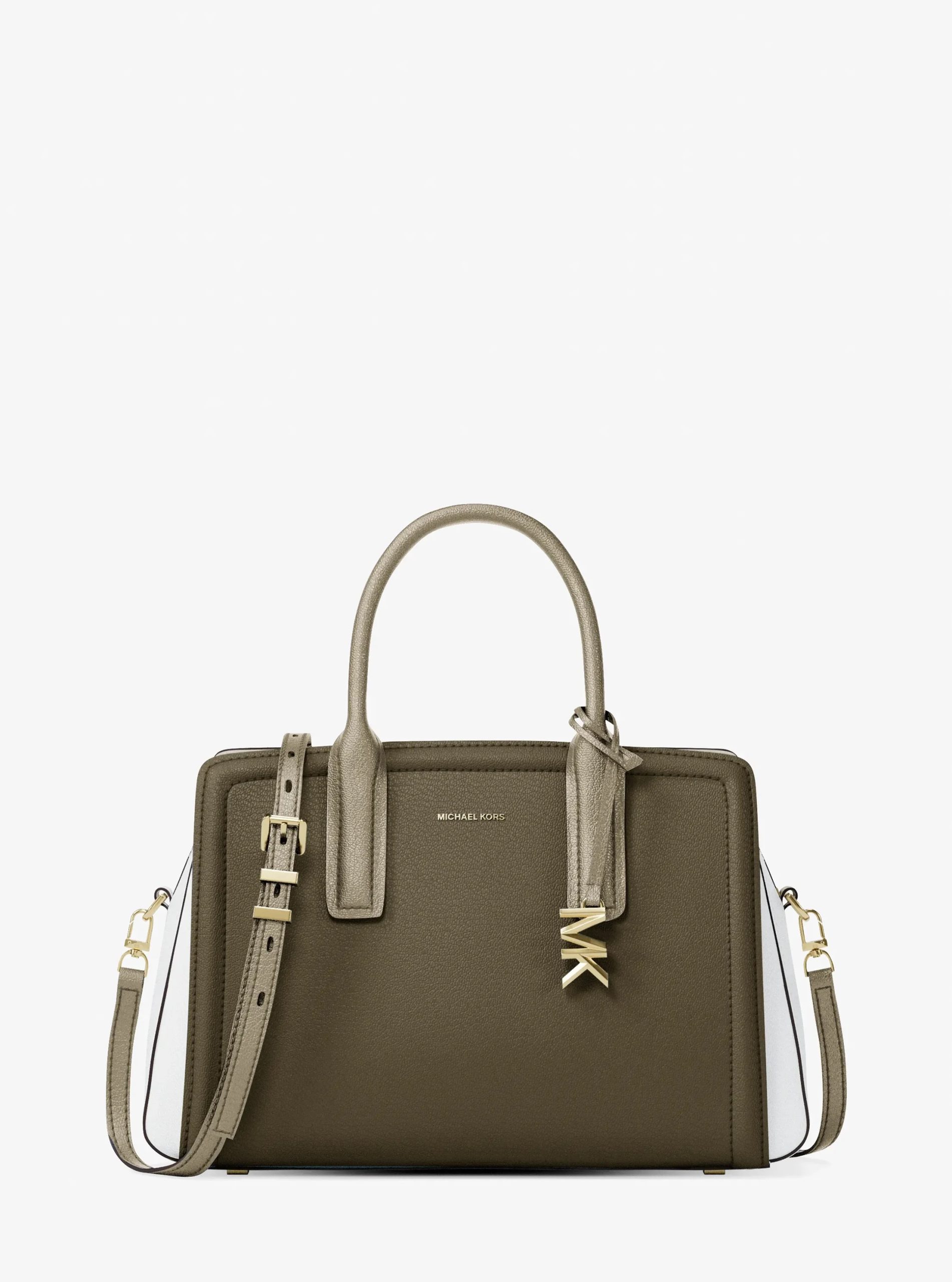 Michael Kors Laila Medium Color-Block Pebbled Leather Satchel - Preorder