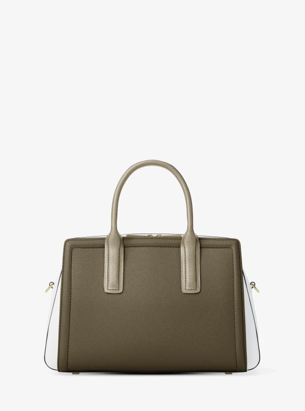 Michael Kors Laila Medium Color-Block Pebbled Leather Satchel - Preorder