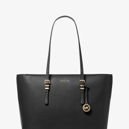 Michael Kors Quinn Large Pebbled Leather Tote Bag - Preorder — Black