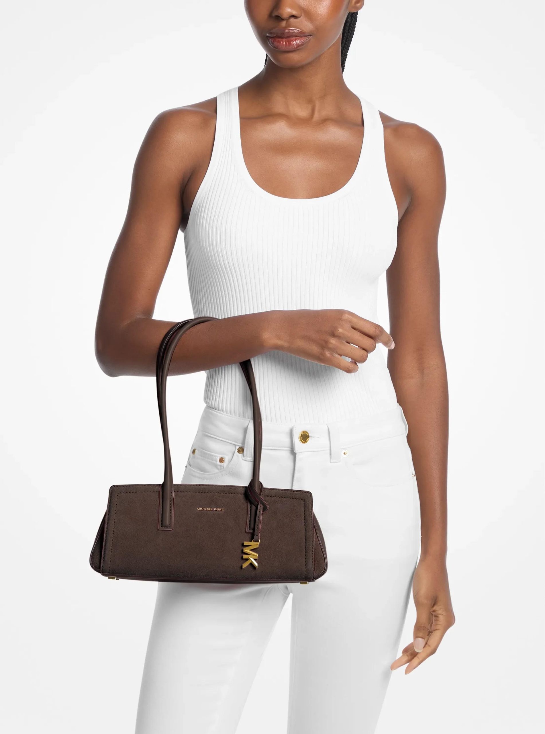 Michael Kors Laila Small Suede Shoulder Bag - Preorder