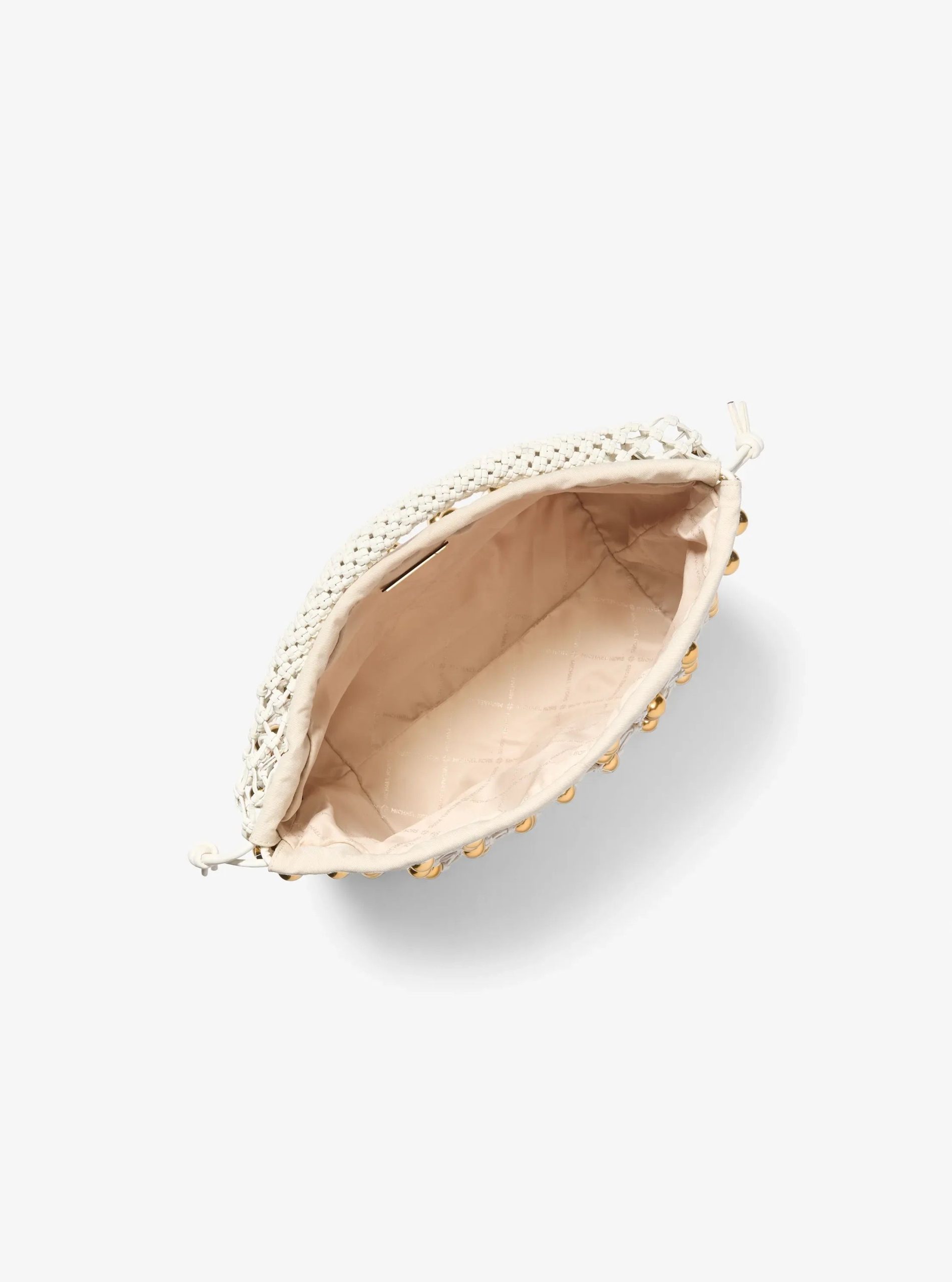 Michael Kors Limited-Edition Gwen Small Studded Hand-Woven Leather Hobo Shoulder Bag - Preorder