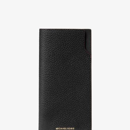 Michael Kors Jet Set Pebbled Leather Sunglass Case - Preorder — Black