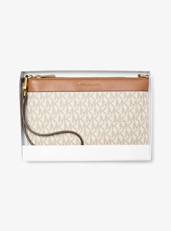 Michael Kors Jet Set Medium Signature Logo Wristlet - Preorder