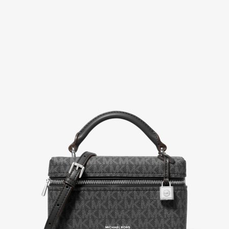 Michael Kors Jana Extra-Small Signature Logo Convertible Crossbody Bag - Preorder — Black