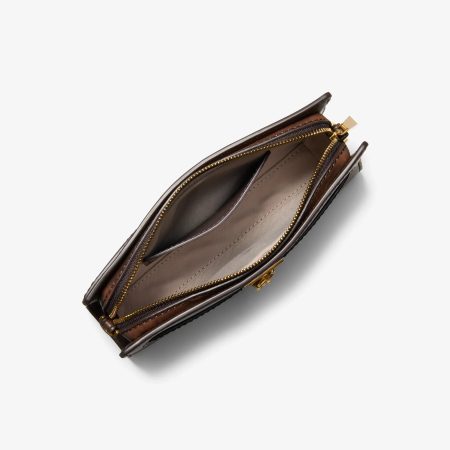 Michael Kors Hamilton Extra-Small Burnished Leather Convertible Crossbody Bag - Preorder — Chocolate