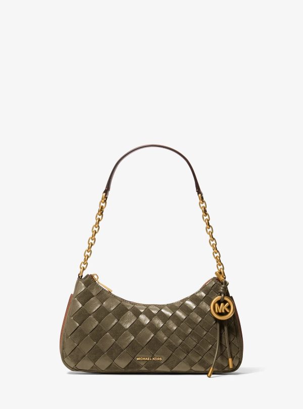 Michael Kors Nolita Medium Hand-Woven Leather Chain Pochette - Preorder