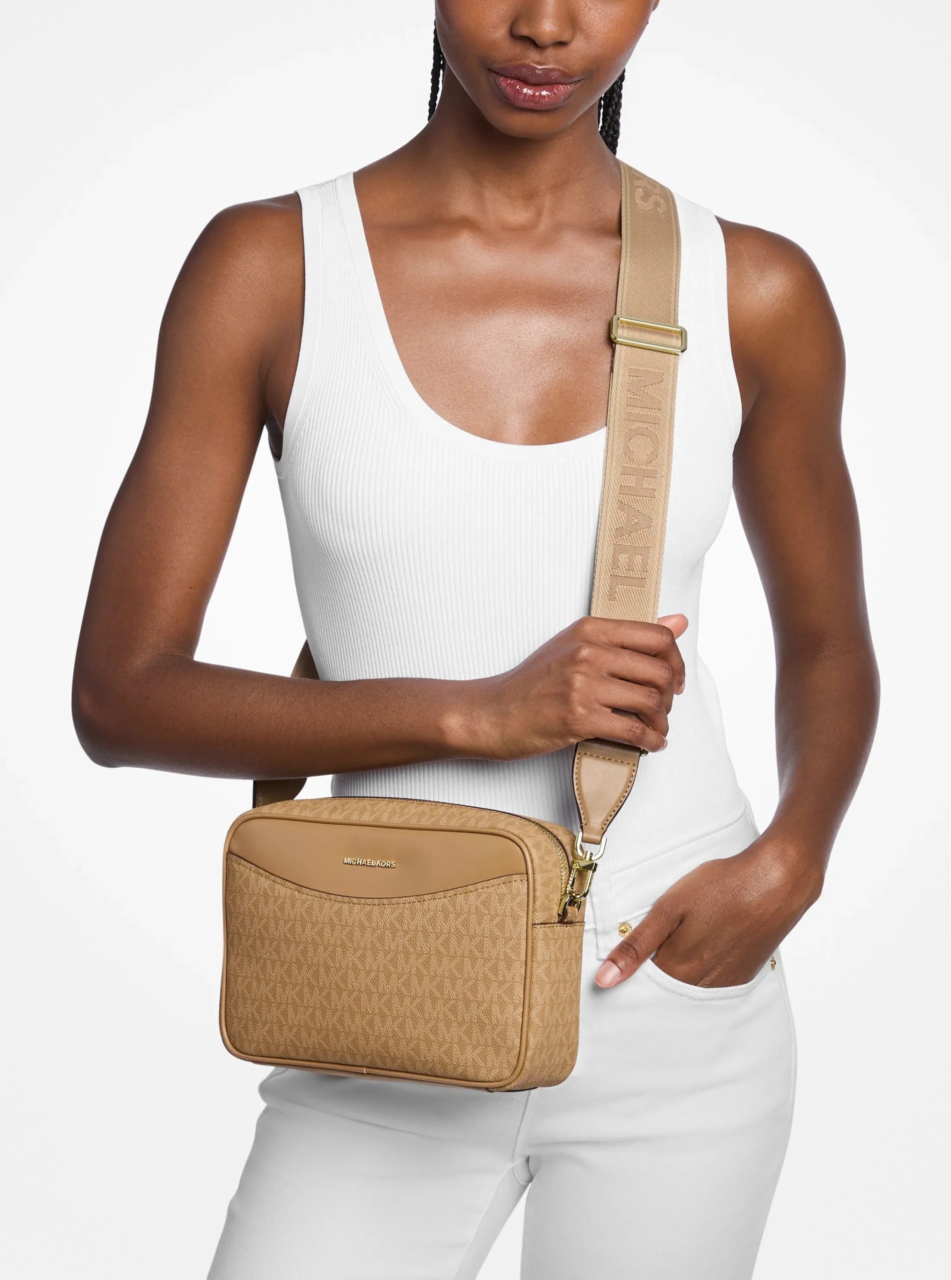 Michael Kors Bev Large Signature Logo Crossbody Bag - Preorder