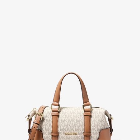 Michael Kors Teddi Extra-Small Signature Logo Slouchy Crossbody Bag - Preorder — Vanilla Acorn