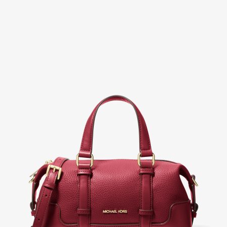 Michael Kors Teddi Extra-Small Textured Slouchy Crossbody Bag - Preorder — Deep Red