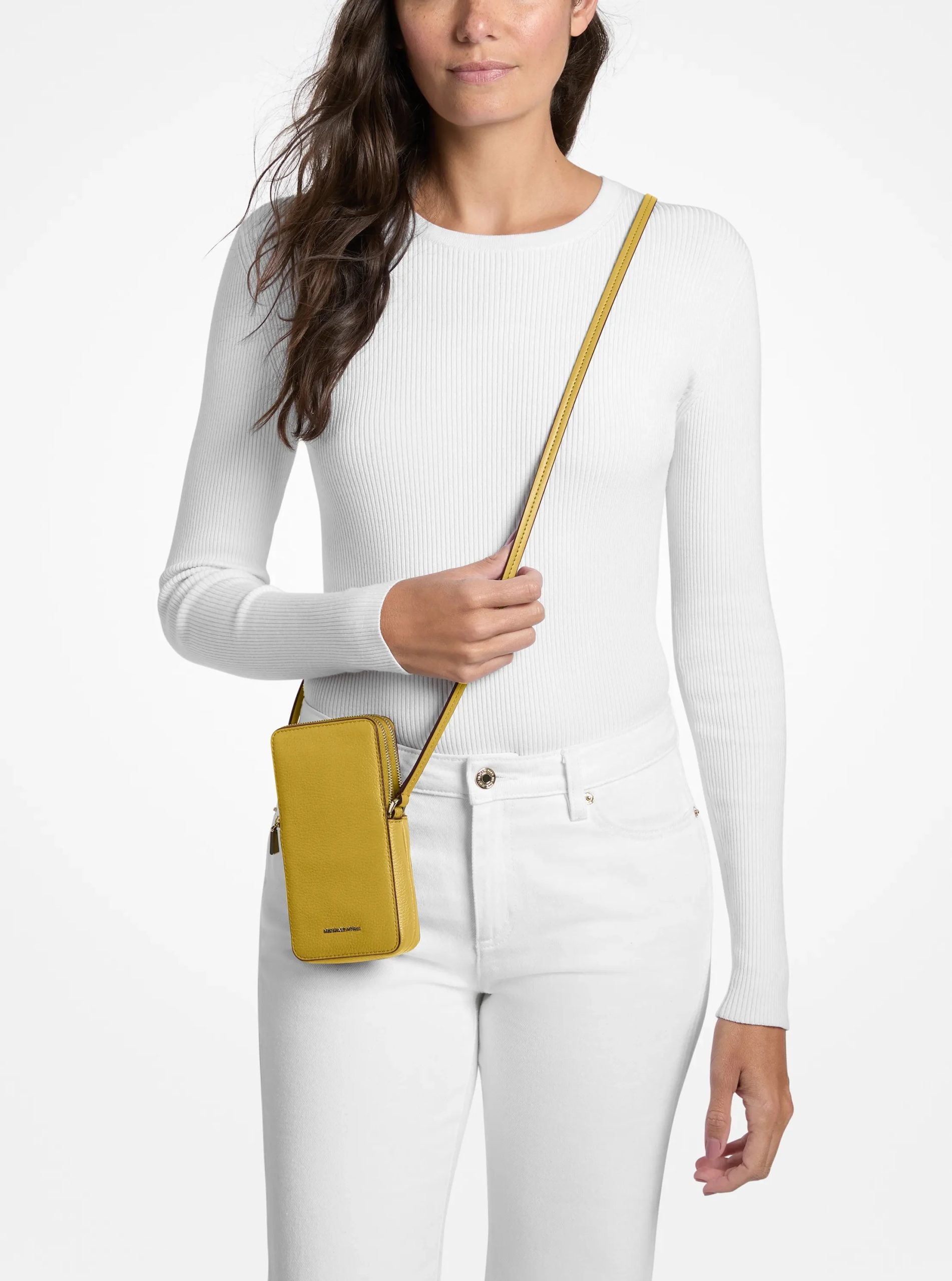 Michael Kors Jet Set Small Pebbled Leather Smartphone Crossbody Bag - Preorder