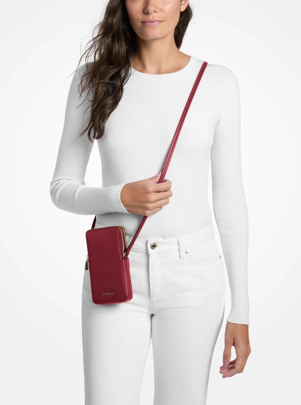 Michael Kors Jet Set Small Pebbled Leather Smartphone Crossbody Bag - Preorder