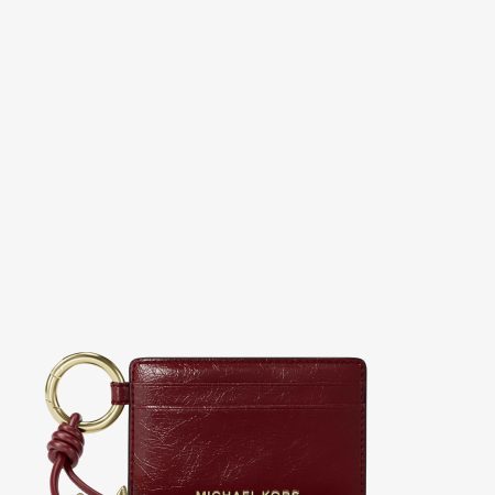 Michael Kors Jet Set Card Case With Charms - Preorder — Deep Red