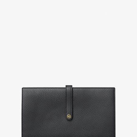 Michael Kors Jet Set Travel Small Pebbled Leather Wallet - Preorder — Black