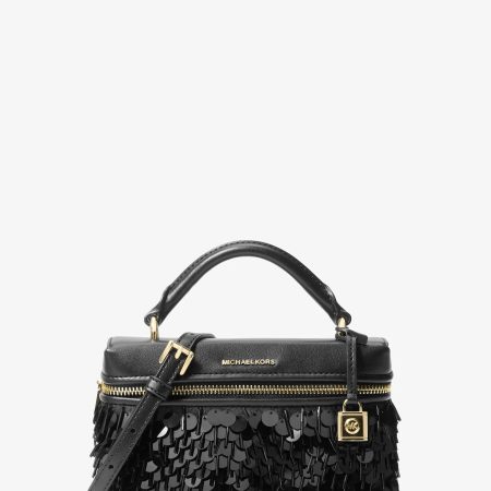 Michael Kors Jana Extra-Small Paillette Embellished Crossbody Bag - Preorder — Black