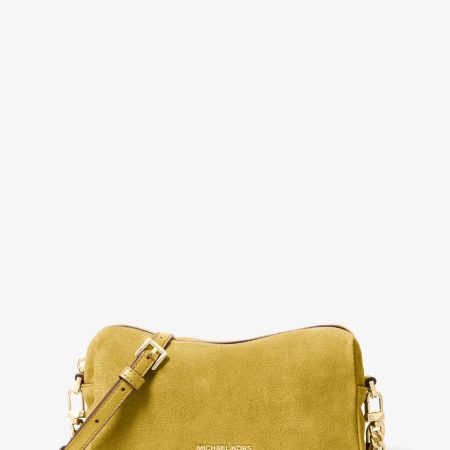 Michael Kors Bryant Small Suede Convertible Crossbody Bag - Preorder — Chartreuse