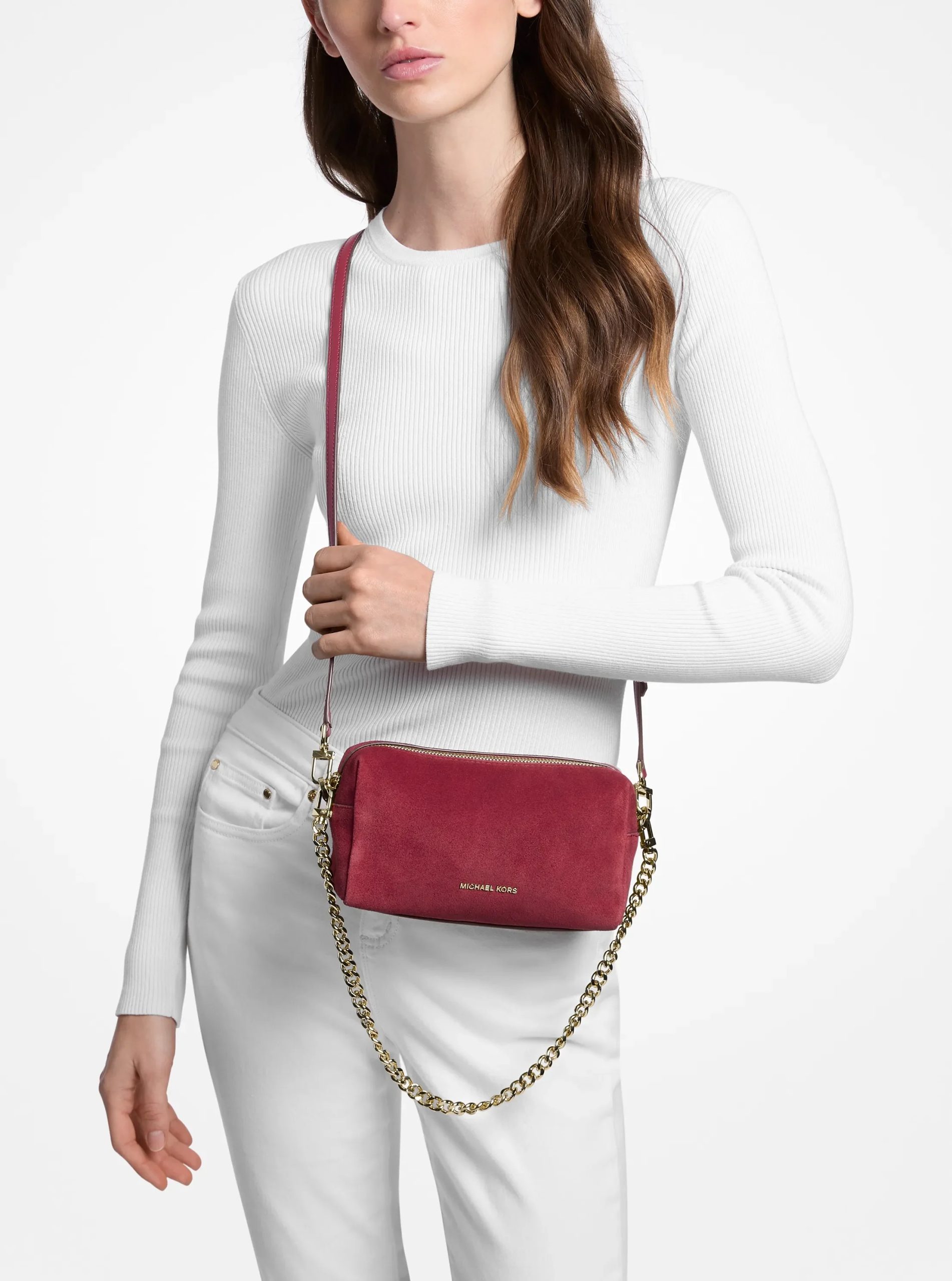 Michael Kors Bryant Small Suede Convertible Crossbody Bag - Preorder