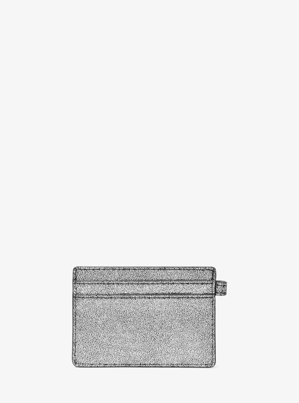 Michael Kors Jet Set Metallic Leather Card Case With Charms - Preorder