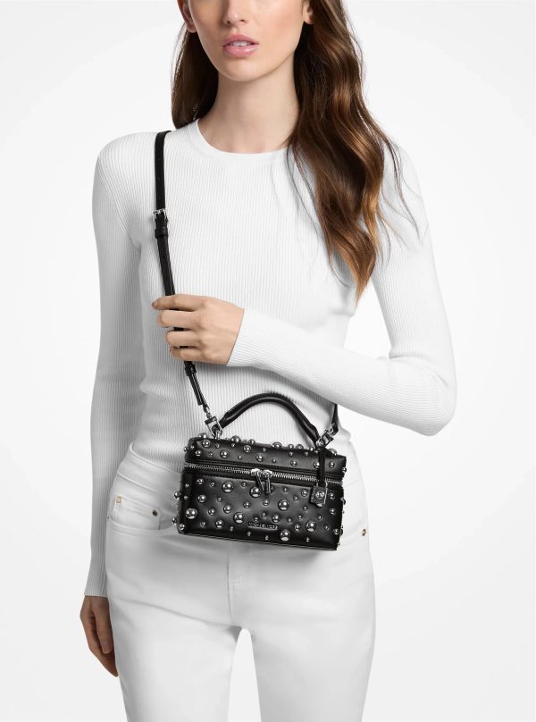 Michael Kors Jana Extra-Small Studded Satin Crossbody Bag - Preorder