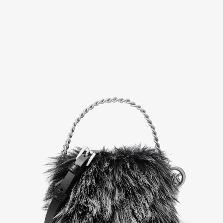 Michael Kors Bryant Extra-Small Faux Fur Convertible Pochette - Preorder — Black