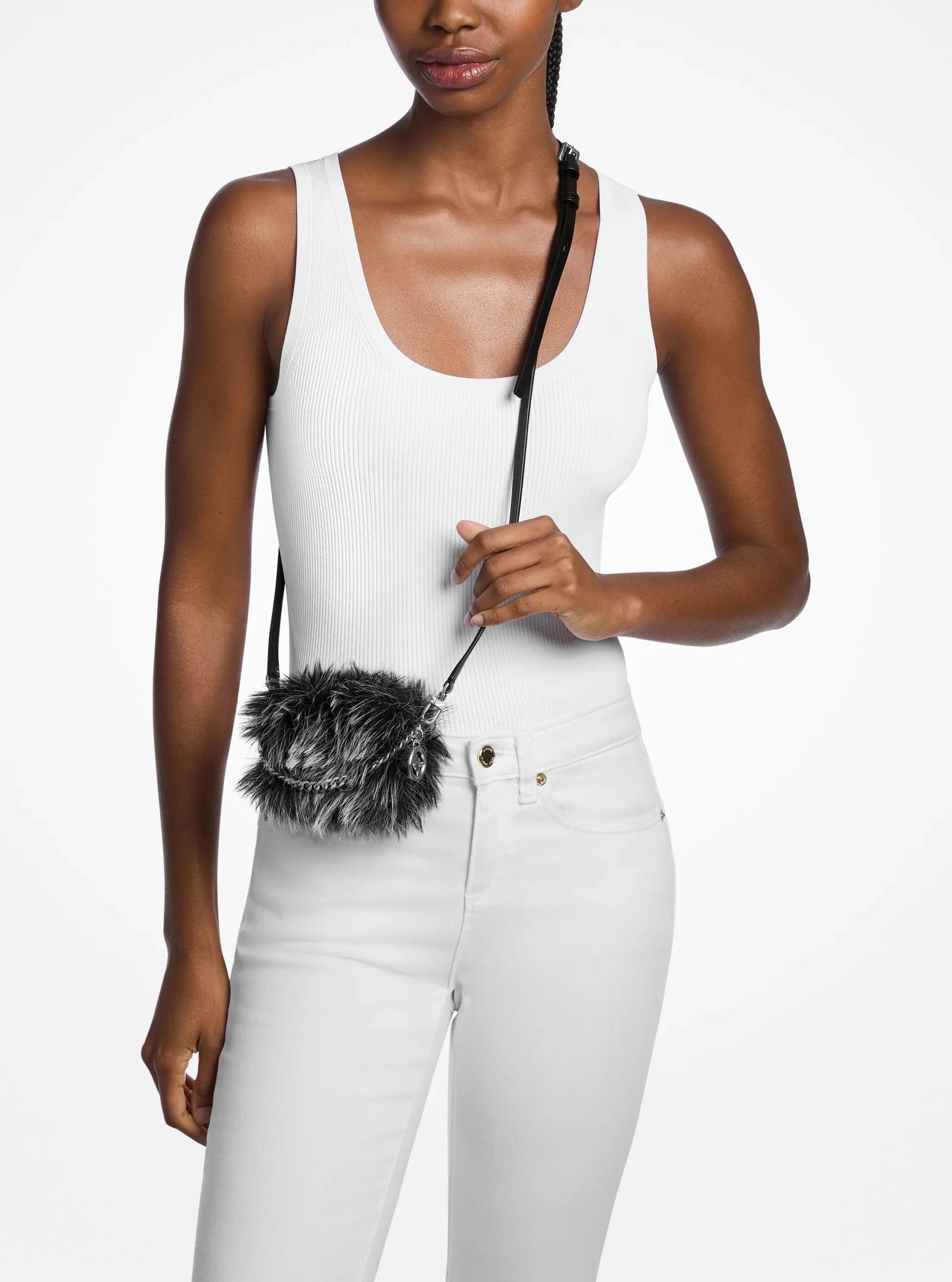 Michael Kors Bryant Extra-Small Faux Fur Convertible Pochette - Preorder - Image 4