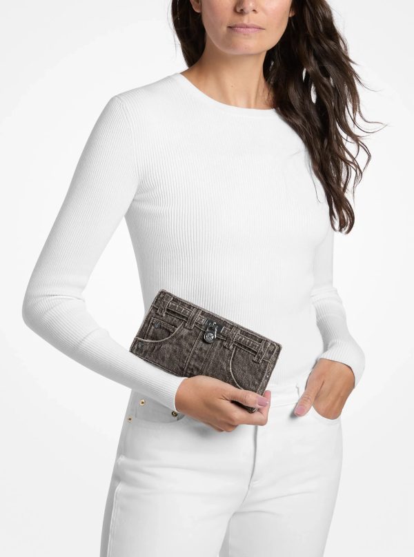 Michael Kors Hamilton Extra-Small Washed Denim Convertible Crossbody Bag - Preorder
