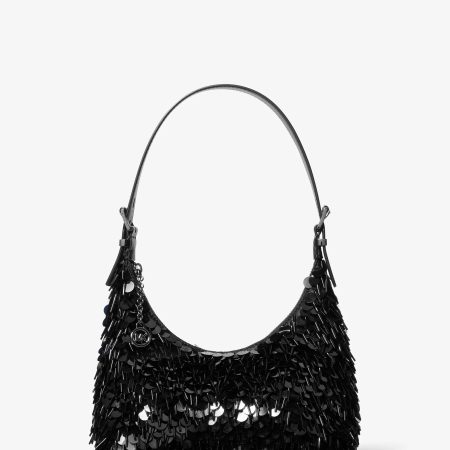 Michael Kors Nolita Small Paillette Embellished Pochette - Preorder — Black