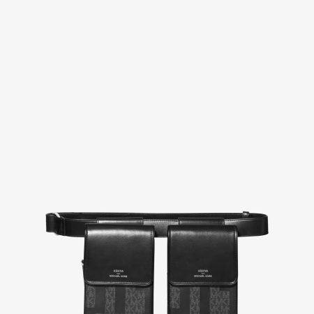 Michael Kors ASHYA X MICHAEL KORS Saga Signature And Leather Multi Bag - Preorder — Black Combo