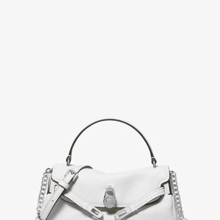 Michael Kors Hamilton Extra-Small Textured Leather Soft Crossbody Bag - Preorder — Optic White
