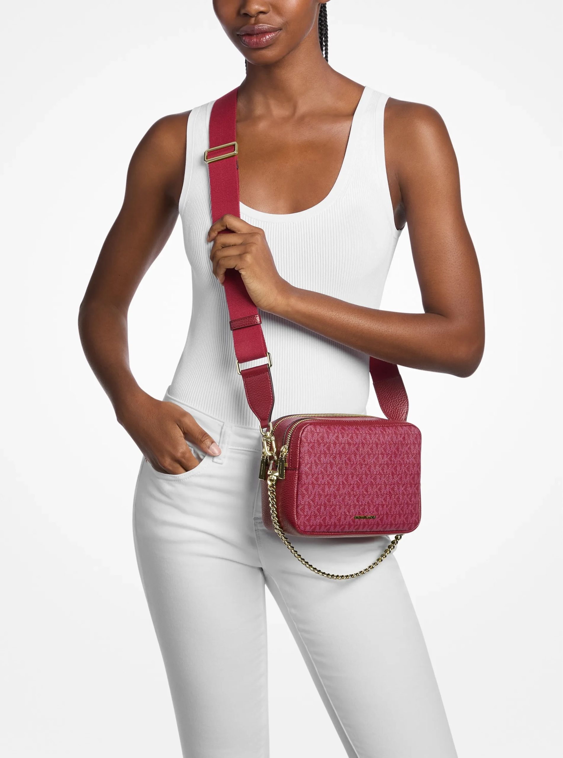 Michael Kors Bryant Medium Signature Logo Camera Crossbody Bag - Preorder