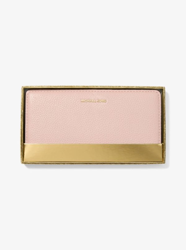 Michael Kors Bryant Large Pebbled Leather Snap-Front Wallet - Preorder