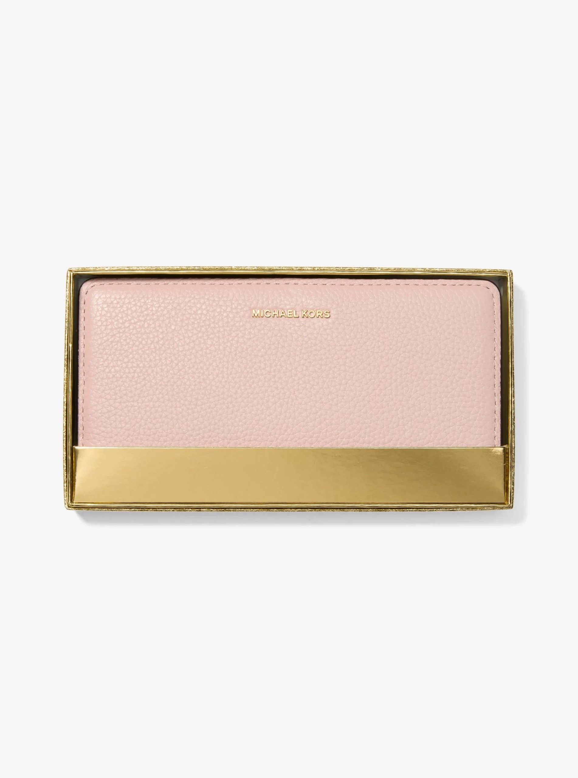 Michael Kors Bryant Large Pebbled Leather Snap-Front Wallet - Preorder