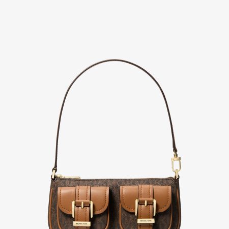 Michael Kors Zoe Small Signature Logo Pochette - Preorder — Brn Acorn
