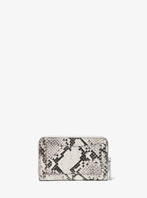 Michael Kors Jet Set Small Snake Embossed Leather Zip-Around Wallet - Preorder