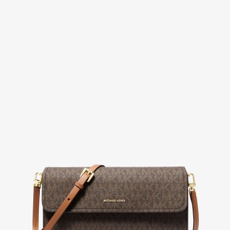Michael Kors Jet Set Small Signature Logo Smartphone Crossbody Bag - Preorder — Brn Acorn